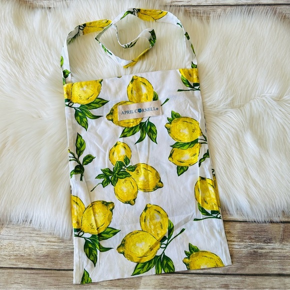 New April Cornell Lemon 100% Cotton Tote Bag - Picture 1 of 9